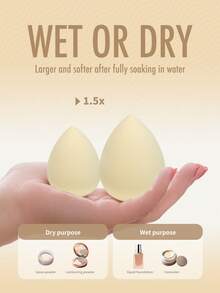 1pc Dual-Use Dry & Wet Makeup Sponge Makeup Sponge Powder Puff (With Egg-Shaped Storage), Multicolor Latex-Free Reusable Washable Soft Flawless Makeup Applicator For Powder, Liquid, Makeup Design, Travel Essential - Beige - View 8