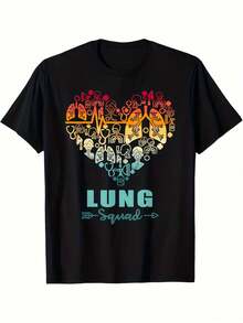 Nueva camiseta de manga corta para mujer de 180 g,% algodón - Camiseta casual versátil con estampado de verano para hombre - Camiseta con estampado de verano para parejas - Unisex - Regalo para vacaciones - negro - Ver 1