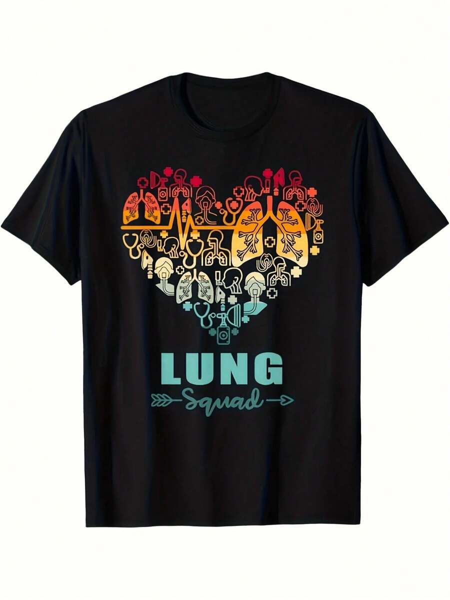 Nueva camiseta de manga corta para mujer de 180 g,% algodón - Camiseta casual versátil con estampado de verano para hombre - Camiseta con estampado de verano para parejas - Unisex - Regalo para vacaciones - negro - Ver 1