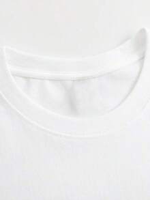 ropa de mujer  Dachshund Book Lover Print T-Shirt |   Camiseta de algodón puro con cuello redondo y diseño de perrito  leyendo, camiseta holgada informal para mujer, camiseta de manga corta - Blanco - Ver 3
