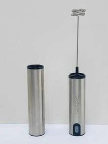 手持式電動牛奶發泡器，USB充電式不鏽鋼發泡器，配備500mAh電池與保護收納蓋，便攜式飲品攪拌器，適用於咖啡、拿鐵、卡布奇諾與熱巧克力 - 銀色 - 查看 6