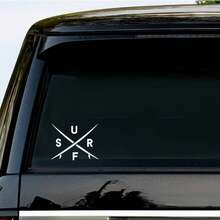 SURF Vinyl Sticker Decal, UV Resistant, Multipurpose, Durable, Easy To Apply, Suitable For Car, Laptop, Water Bottle - Outdoor And Indoor Use - A - View 1