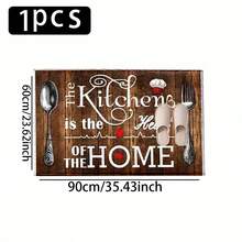 1pc Spice Kitchen Pattern Printed Faux Wool TPR Bottom Doormat, Bathroom Mat, Kitchen Mat, Laundry Room Mat, Holiday Decor, Home Decor, Party Decor, Wedding Decor, Dining Decor - Multicolor - View 14