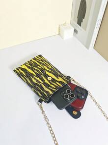 Bolso de cadena con solapa con estampado de tigre y lentejuelas, bolso cruzado con cerradura negra y dorada, bolso de gran capacidad para guardar teléfono y lápiz labial, bolso de hombro con cadena desmontable, embrague de lujo con estampado de tigre y lentejuelas, bolso de cadena con estampado de tigre y lentejuelas para discoteca, embrague para espectáculo, bolso cruzado para fiesta - Multicolor - Ver 11