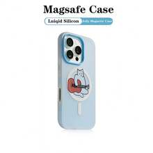 Funda Magnética con Diseño de Gato con Guitarra para iPhone 11 12 13 14 15 16 MAX PLUS YNZO - Menta - Ver 7