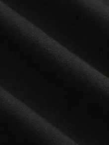 Camiseta estampada de colores, de cuello redondo y manga corta, casual y cómoda, suave y transpirable, diseño clásico, versátil para el uso diario, buena elasticidad, adecuada para todas las estaciones. - Negro - Ver 3