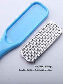 Bộ 2 dũa gót chân hai mặt cán nhựa kèm hộp đựng dụng cụ loại bỏ chai sần, dụng cụ chăm sóc gót chân, màu xanh dương. - Nhiều màu - Xem 4