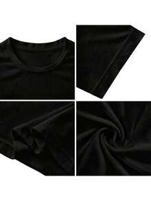 Lucky Dice Print T-Shirt, Y2K Aesthetic Graphic Tee, Casual Short Sleeve T-Shirt With A Lucky Retro Vibe, Summer Black Streetwear Style Top - 黑色 - 查看 4