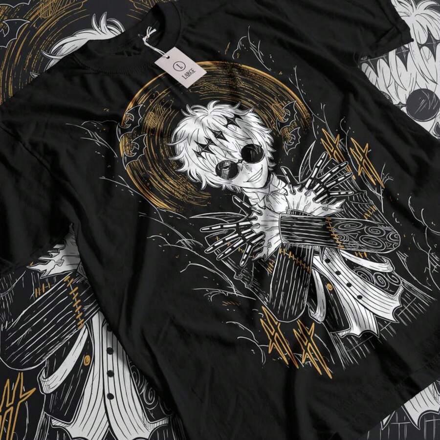 Japanese Mobile Game T-Shirt UniS1ex, Camiseta Villanos T1EE220g Cla-Ssic Cotton T-Shirt - UniS-Ex - The Shirt You A-Lways NeededSuitable For All People, Whether WoM-En Or M-Enhigh-Quality Durable Fabric Suitable For All Seasons,Ft To The Touch But Built To LastBreathabletops WoM.En Fall OutfiT.S For WoM.En VaC.Ation OutfiT.S WoM.En Easter, St. Patrick's Day Costume - 黑色 - 查看 1