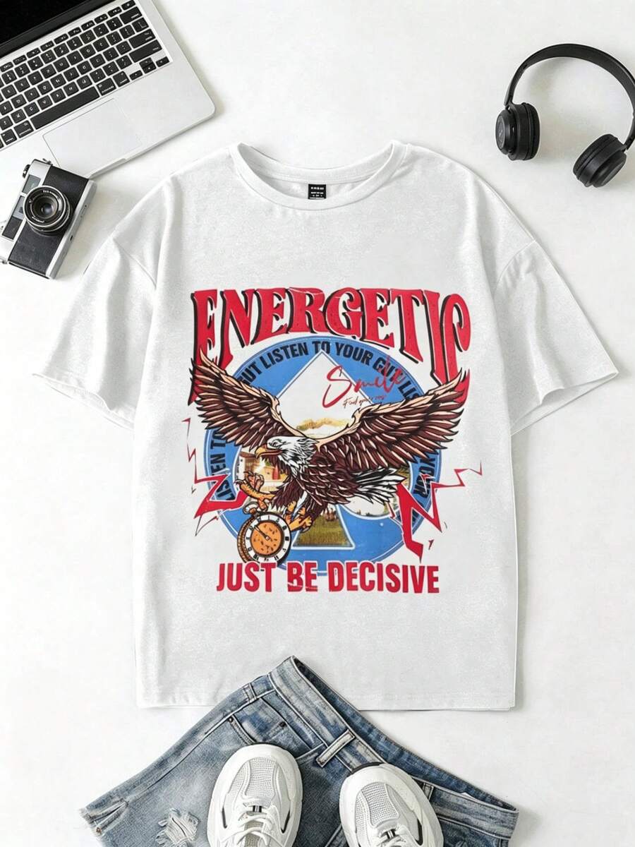 Women's Basic T-Shirts, New Release Promotion, Printed T-Shirts, Fun T-Shirt, Casual T-Shirts For Women, Women's Casual Pure Cotton T-Shirt, 250th Anniversary, Simple And Attractive Pattern Print, Short-Sleeved Crew Neck T-Shirt, Fun Summer Street Style, Surprise Gift For Family And Friends. JTWV - 白色 - 查看 1
