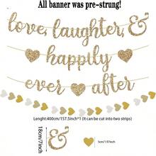 Soon To Be Mr & Mrs Banner, Suitable For Bridal Shower Decor, Pre-Wedding Gold Glitter Decoration, Bachelorette Party, Engagement Celebration - A - View 8