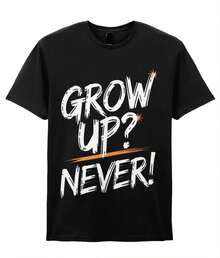 Grow Up... Never-Shirt - Black - View 12