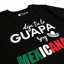 1WEN: T-Shirt, T-Shirt, Women's T-Shirt, I AM MEXICAN T-Shirt, Patriotic T-Shirt, Mexican T-Shirt, Birthday Gift, Gift, Present. - 黑色 - 查看 2