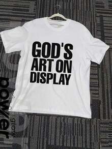 THE ART OF GOD ON DISPLAY, Custom Graphic Tees For Men - Men's Tees. Casual And Stylish Summer Short-Sleeve Tees Made From 100% Cotton. The Most Popular Top For Men. KGT7 - 白色 - 查看 1