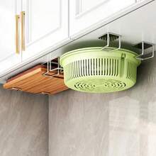 4pcs Stainless Steel Pot Lid Rack, Sponge Holder Drainer, No Drilling Required Organizer, Sink Cover Bracket, Wall-Mounted Storage Rack, Suitable For Kitchen Cabinet, Entryway Furniture, Essential Kitchen Item, Home Decor - Multiple Styles - View 3