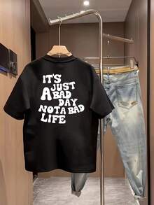 Nueva camiseta de manga corta para mujer de 180g,% algodón - Camiseta casual versátil con estampado de verano para hombre - Camiseta con estampado de verano para parejas - Unisex - Regalo para vacaciones - Negro - Ver 11