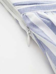 Vestido casual mujer tirantes a rayas corte ajustado ideal para verano - Azul y blanco - Ver 4