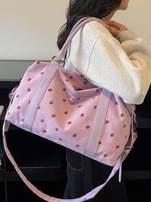 Túi tote nylon cỡ lớn họa tiết dâu tây, túi du lịch nhiều ngăn với ngăn đựng giày riêng, túi đựng đồ ướt và khô, túi tập gym đa năng, túi tập luyện nhẹ, phù hợp cho học sinh, bác sĩ, y tá, giáo viên, nhân viên văn phòng, chuyên gia kinh doanh, phòng tập gym, bệnh viện, du thuyền, trường học, sân bay, hoạt động ngoài trời, leo núi, tập luyện, làm việc, du lịch, cuối tuần, quà tặng ngày lễ, quà sinh nhật. - Nhiều màu - Xem 7