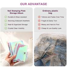New Rainbow Laser Nail Art Stamping Plate Storage Book - Portable Snap-Closure Nail Stamping Plate Organizer And Nail Art Tool Storage - Multicolor - View 10