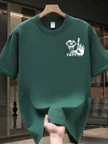 Nueva camiseta de manga corta para mujer de 180 g,% algodón - Camiseta casual versátil con estampado de verano para hombre - Camiseta con estampado de verano para parejas - Unisex - Regalo para vacaciones - Blanco - Ver 9