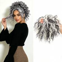 Synthetic Fiber Material Elastic Hair Band, Short Curly Ponytail Wig. Easy To Wear, Suitable For Occasions Such As Dates. - Multicolor - View 12