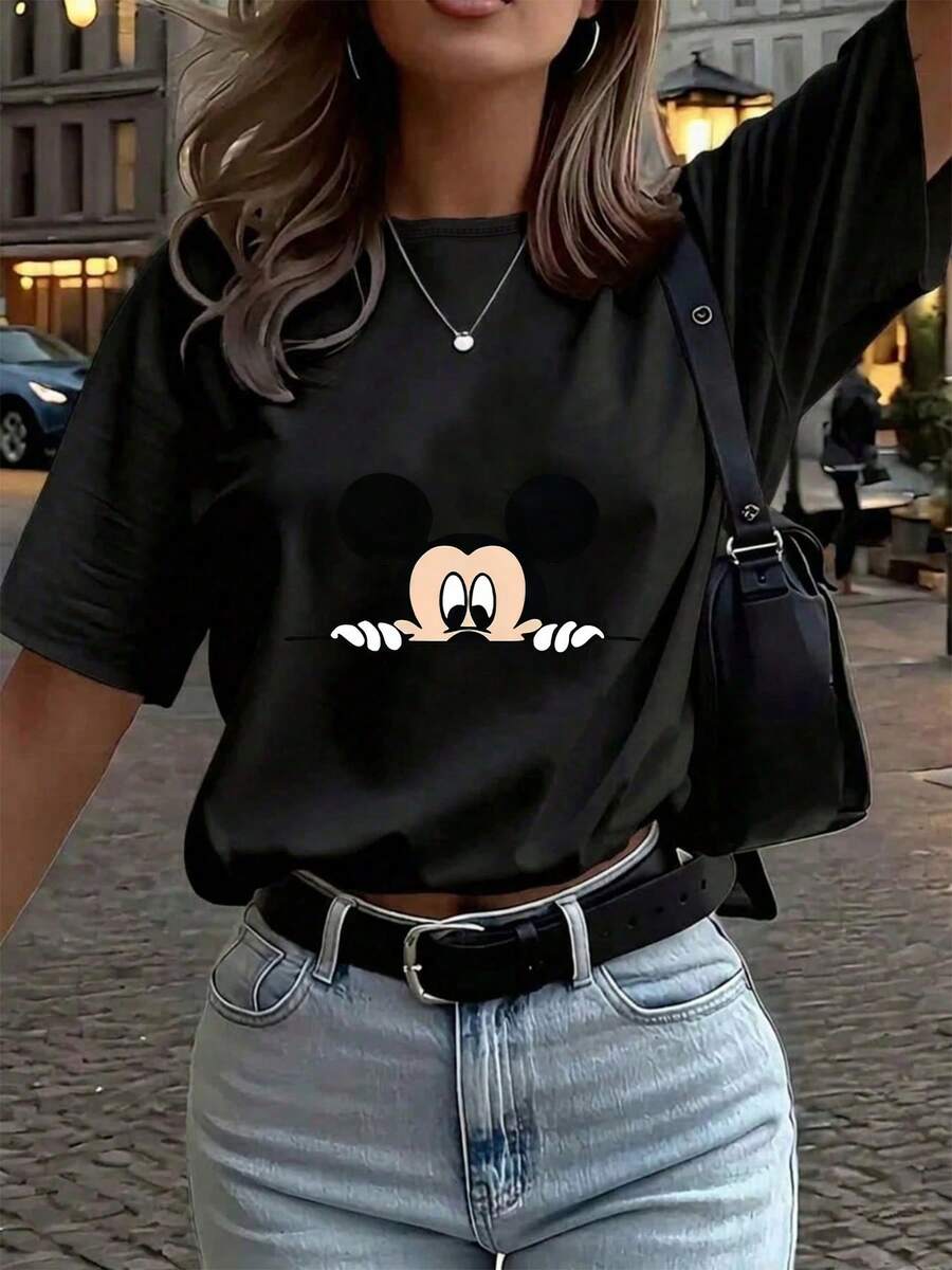 Women T-Shirts - Black - View 1