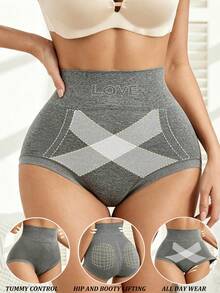 Women's High Waist Butt Lifting Tummy Control Seamless Shaping Panties Slimming Shorts Waist Cincher - Grey - View 6