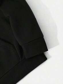 Tops para Hombre Decorados con Estampado de Patrón de Letras de Dibujos Animados OWMK - Negro - Ver 4