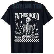 Skull T-Shirt For Father's Day, "Some Days I Look Great In This", Women's Fashion, Dad Jokes, Y2K Graphic Design, Novelty T-Shirt. - 黑色 - 查看 2