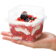 300Pcs Square Clear Disposable Dessert Cups With Lids Spoons & Forks, 10oz 12oz Leak Proof Stackable Plastic Food Containers, Transparent Mousse Pudding Ice Cream Fruit Snack Cups For Party Wedding Birthday Banquet Home Use - B10-9 - View 8
