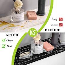 1pc Coffee Pattern Anti-Slip Quick Dry Absorbent Rubber Mat, Suitable For Sink And Faucet, Great For Holiday Gift - Multicolor - View 10