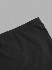 2 piezas Leggings básicos casuales de unicolor para mujer de talla grande, aptos para el verano - Multicolor 3 - Ver 5