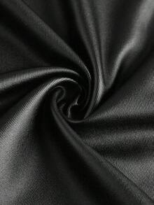 Set de 2 piezas de parte superior de camiseta ajustada casual en colores negro y blanco, adecuada para el verano, tallas grandes para mujeres - Negro 2 - Ver 8