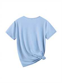 Camiseta de Cuello Redondo Estampada para Mujer, Serie de Ropa EE.UU.-México, Estilo de Apoyo a Fanáticos con Estampado Tartan Army, Creando un Ambiente y Estilo para Ver Partidos.Ropa para Entusiastas del Fútbol, Atuendo de Animación.Nueva Camiseta de Manga Corta Cómoda para Primavera/Verano - Cielo azul - Ver 2