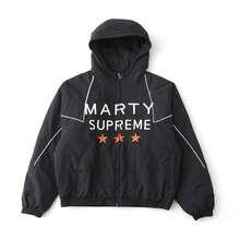 Nahmias X Marty Supreme A24 Classic Warm Up Jacket | Premium Brushed Cotton Twill | Archival Collab Silhouette | Quiet Luxury Streetwear Essential | Elevated Warm-Up Staple - 黑色 - 查看 1