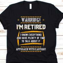 Camisetas Premium Casuales Unisex Lindas, Camiseta de Jubilación, Regalo para Jubilados, Pensionados, Retiros, Regalo para Personas Mayores - Negro - Ver 1
