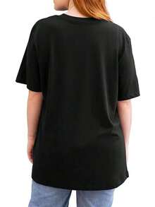 Camisetas Casuales Unisex Premium Bonitas, Camiseta de Mujer con Diseño de Tigre, Camiseta de Mascota, Camiseta de Espíritu Escolar - Negro - Ver 3