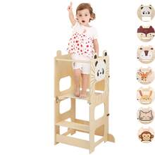 Rutschfeste Lernstühle, Kinderhocker,Mit Maltafel,Für 2bis 6Jährige - Panda - Übersicht 1