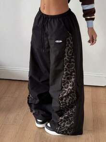 Women's Color-Blocked Parachute Pants For Spring And Summer Outings And Concerts - Multicolor 2 - View 1