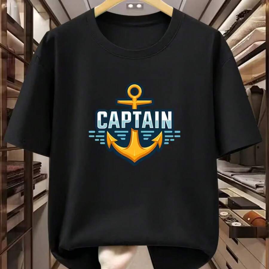 Printed T-Shirt For Men And Women - Black - View 1