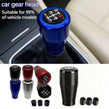 1pc Car Modification Accessory Aluminum Alloy Racing Style Gear Shift Knob 5-Speed Universal - One Size Fits All - View 12