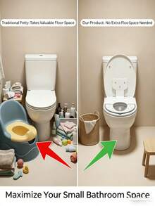 Cute Cat Design Toddler Toilet Training Seat, Non-Slip Potty Training Ring With Wall-Mounted Storage Hook, Portable Baby Bathroom Toilet Seat - Toilet Seat - View 5