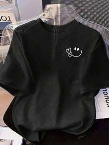 Camiseta de manga corta para mujer con diseño casual ajustado - Negro - Ver 7