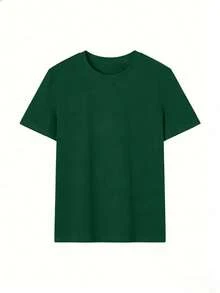 Camiseta casual para mujer, con estampado de anatomía del cerebro y el corazón, corte holgado y oversize, estilo callejero de cuello redondo y manga corta, adecuada para ir al trabajo, viajes urbanos, salidas de verano, reuniones con amigos, brunch de fin de semana en color negro - verde oscuro - Ver 3