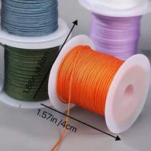1 Set 20 Rolls Chinese Rope 0.8mm, Random Mixed Color Nylon Thread, Suitable For DIY Bracelets, Necklaces, Beaded Jewelry, Accessories, Materials - Mini 25-color Jade Thread - View 4