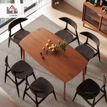 Rustic Style Dining Table, Lacquered Surface, Wood, 150 X 80 Cm, Brown. - Brown - View 2