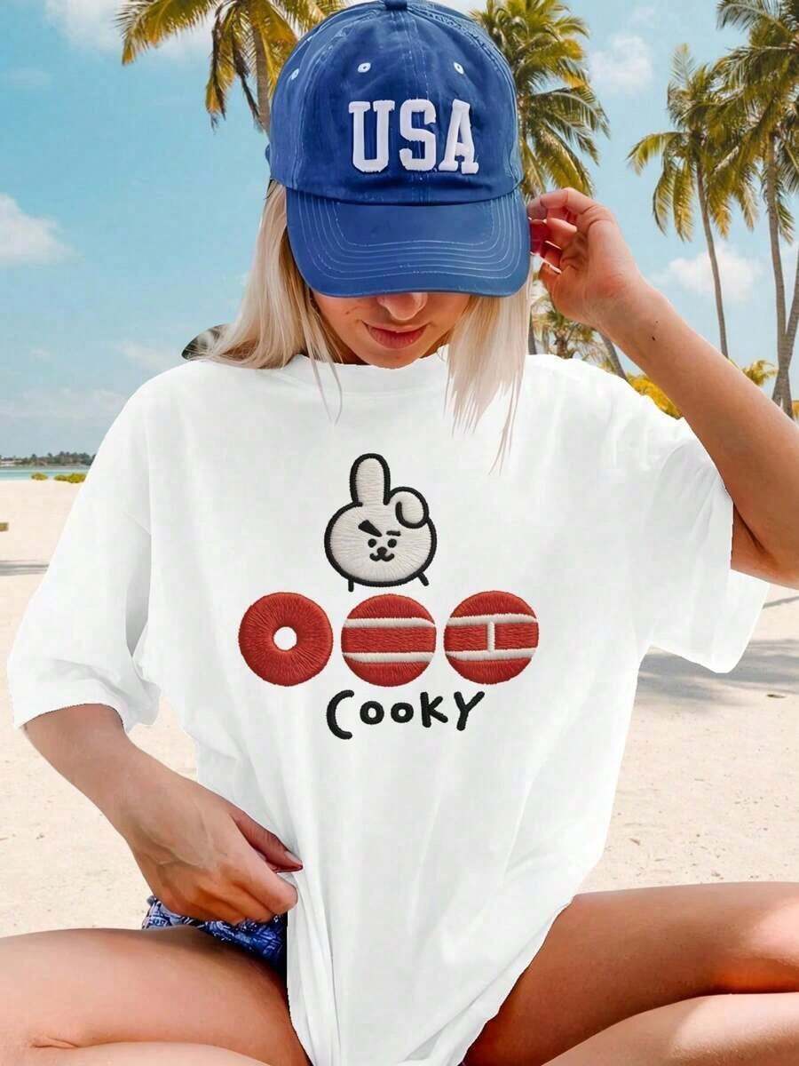 Dam-T-shirts - Vit - Visa 1