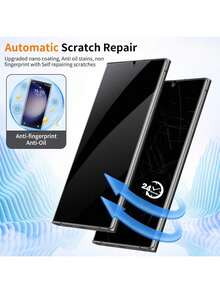 XINHONGYU 适用于三星 Galaxy A56 的 4 片装隐私屏幕保护膜，磨砂陶瓷隐私膜，柔性 TPU 隐私屏幕保护膜，非玻璃隐私陶瓷保护膜，适用于 Galaxy A17 A16 A15 A14 A13 A12 A26 A25 A24 A23 A22 A36 A35 A34 A33 A32 A56 A55 A54 A53 A52 A07 A06 A05 A05S A04 A03 系列 [不支持指纹解锁]，易于安装，兼容手机壳 - 4pcs - 查看 6