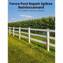 Fence Post Repair Stakes Kit – 75cm 29.5" Heavy Duty Ground Spikes For Broken Or Leaning Timber Posts – 2 Stakes Repair 1 Post - 4 PCS - View 3