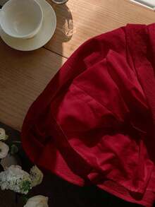 Vestido de tirantes para mujer – Tela tejida en tono vino tinto – Ideal para primavera, verano y entretiempo - Burdeos - Ver 4